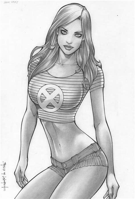 Simplicity should never be underestimated! Rubismar: Jean Grey by comiconart on DeviantArt