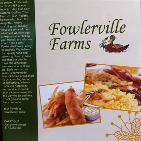 My grandma and my aunt were in the house, and they actually hung up the first time, kubiak said. Fowlerville Farms Family Restaurant - Livingston County CVB