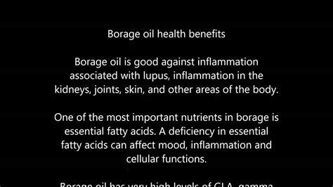 Look and feel your best with organic beauty products. Borage oil health benefits - YouTube