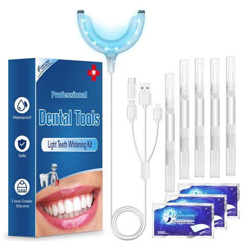 Du kannst zum beispiel zwischen speziellen whitening kits, whitening stripes und ölziehen wählen. Zahnaufhellung led, 5 Zahnbleaching gel und 3 White ...