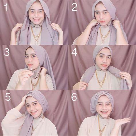 Gambar ini sanggup kamu download bersama mutu hd secara gratis. Cara Mudah Pakai Tudung Bawal | Hijab, Gaya hijab, Model ...