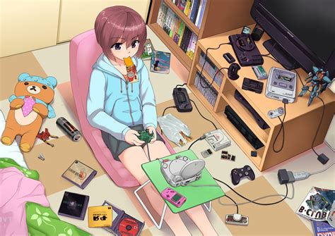 Playstation 4 allows you to set a profile cover with the release of 4.00 firmware. anime, Brunette, Purple Eyes, Room, Original Characters ...