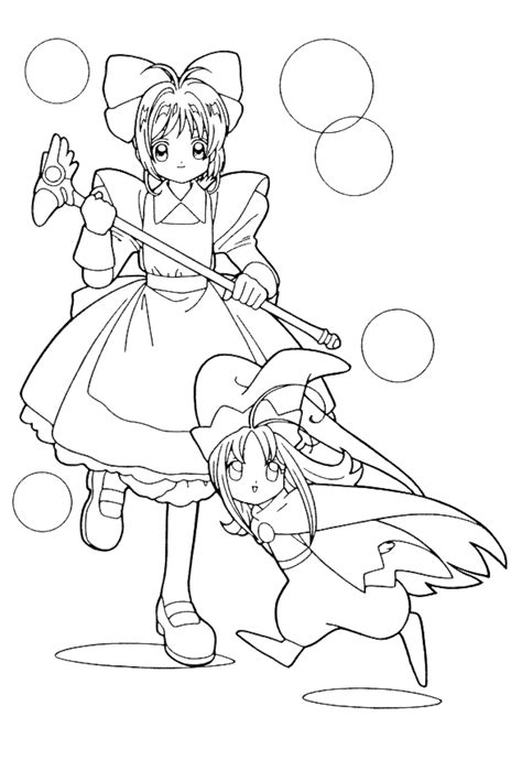 I committed to coloring in a swirl each $100 increment i paid toward my credit cards. Sakura Card Captor Coloring Page - Coloring Home