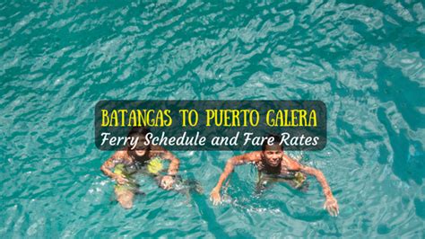 2(a) and cidb (ppk) grade: Batangas to Puerto Galera : Boat Schedule and Fare Rates ...