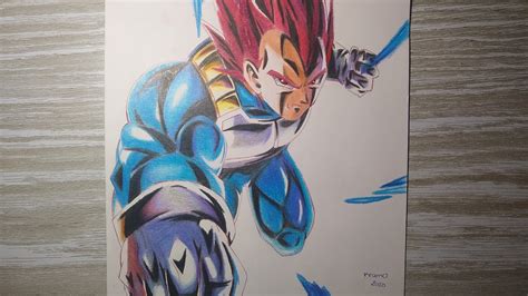 Step 3 draw a 2 like shape on the left side and a letter j shape on the right side. DRAWING VEGETA SSJ GOD -Dragon Ball Z - YouTube