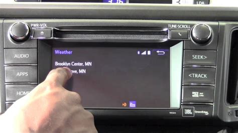 Toyota says no, but there should be a way as other app function with this. 2014 Toyota RAV4 Entune Weather App How To By Brookdale ...