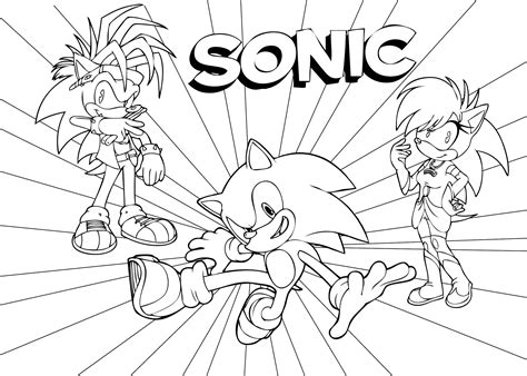 Easy free sonic coloring page to download. Sonic And Friends Coloring Pages - Coloring Home