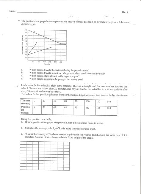 They compare and contrast speed and velocity, employing a. Honors Physics: Due Tue Sept 28:additional graph and problem practice problems pg 52 # 46-51 &pg ...