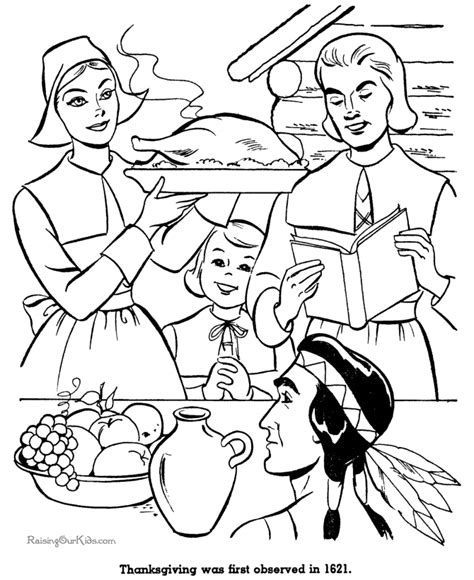 I created 4 coloring pages perfect for kids or really anyone to use and they're free! First Thanksgiving Coloring Sheets 006