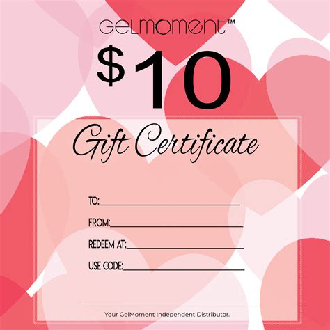 $10 Personalized Gift Certificate | GelMoment.com