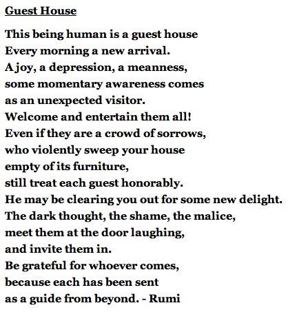 This being human is a guest house. Pin on Poetry