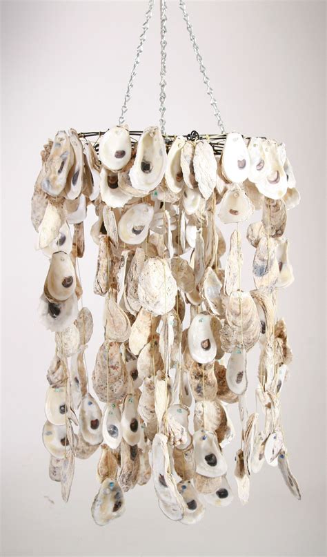 Oyster shell chandelier {porch projects}. Oyster Shell Chandelier Light and Chandelier shell ...