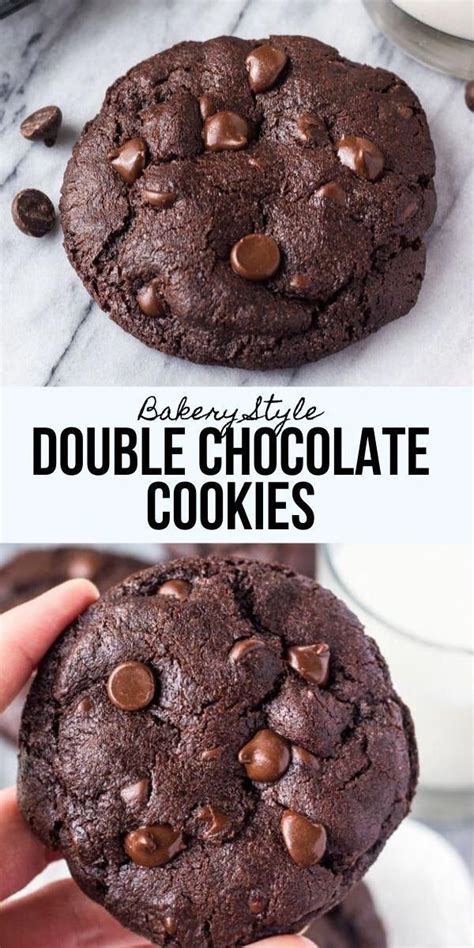 Okay i tweaked it a little here's what i did. Bakery Style Double Chocolate Chip Cookies | Recipe in 2020 | Chocolate cookie recipes, Cookies ...