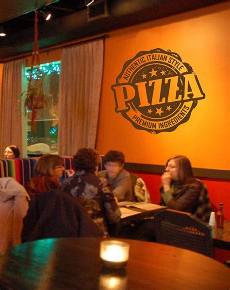 Guests can also enjoy an extensive array of wines, beers, cocktails and soft drinks. kik1073 Wall Decal Sticker Pizza authentic Italian Restaurant Pizzeria | Wall decal sticker ...