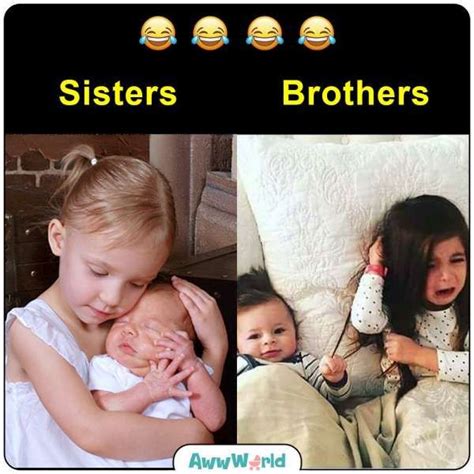 My brother and sister are both older than i am and were born before my father went off to world war i. Funny Brother Quotes From A Sister - Funny Inspirational Quotes - quotesday.NET in 2020 | Funny ...