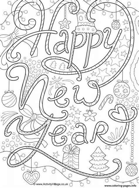 Click the new year's eve coloring pages to view printable version or color it online (compatible with ipad and android tablets). Happy New Year Adult Coloring Pages Printable