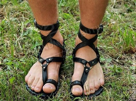 Get sandals from target to save money and time. mens greek sandals black full grain leather - заказать на ...