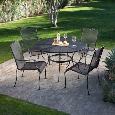 Free shipping on orders over $25 shipped by amazon. 5-Piece Wrought Iron Patio Furniture Dining Set - Seats 4 ...