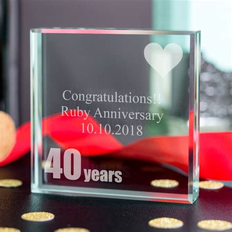 Etsy.com has been visited by 1m+ users in the past month 40th (Ruby) Anniversary Keepsake | The Gift Experience