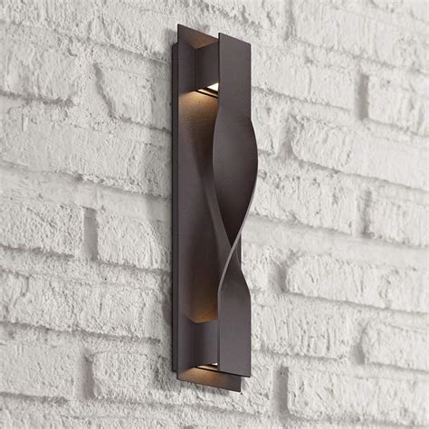 Modern forms led outdoor wall light. Modern Forms Twist 20" High Bronze LED Outdoor Wall Light ...