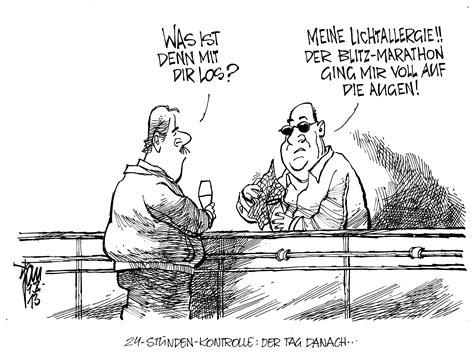 Von der polizei zur feststellung der geschwindigkeit von kraftfahrzeugen benutztes radargerät in eine radarfalle fahren. Tag der Radarfalle 13-10-09 - Janson-Karikatur