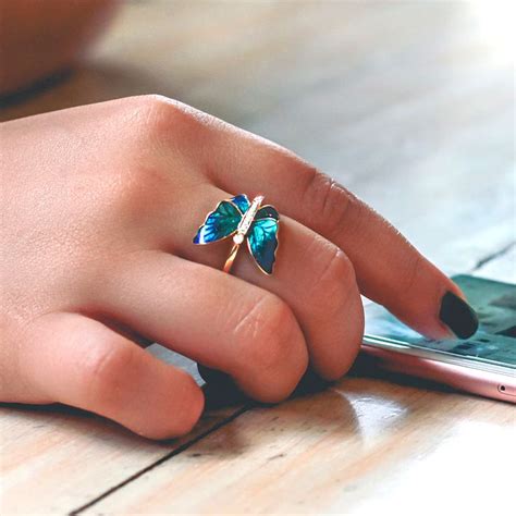 (6) £310.52 free uk delivery. Flare Blue Butterfly Ring Jewellery India Online in 2020 ...