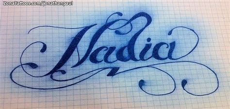 Ver más ideas sobre disenos de unas, tatuajes retro, tatuajes interesantes. Diseño de Nadia, Letras, Nombres - ZonaTattoos.com | Nombres, Tatuajes de nombres, Disenos de unas