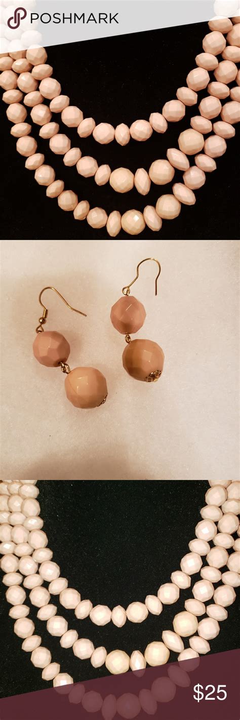 Check out thousands of rings, bracelets, necklaces and much more in a color that's powerful, feminine and fetching. Pale blush pink necklace and earrings | Pink necklace ...