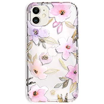 Inkomo iphone 11 pro max case, women luxury fashion natural flower glitter foil sparkle hard back cover with clear tpu bumper protective. Amazon.com: Velvet Caviar Clear Floral iPhone 11 Case for ...