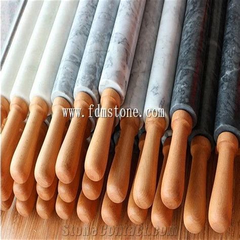 The majority of rolling pins are wood, but these days it is possible to find them made of metal, marble and silicone, as well. Homeware Nature Stone Marble Straight Rolling Pin from ...