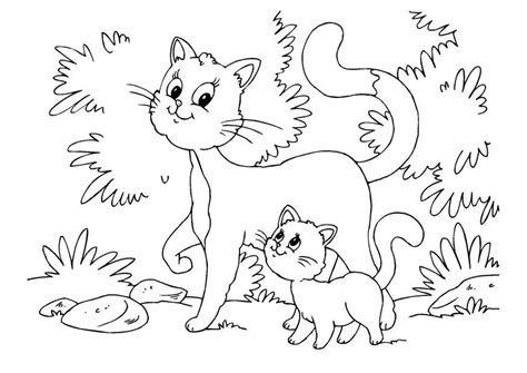 Kitten hunting in the garden. Kitten Coloring Pages - Best Coloring Pages For Kids