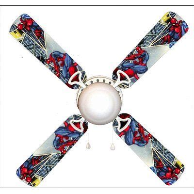 Bajaj disney spiderman ceiling fans. 888 Cool Fans 42" Spiderman Superhero 4 Blade Ceiling Fan ...