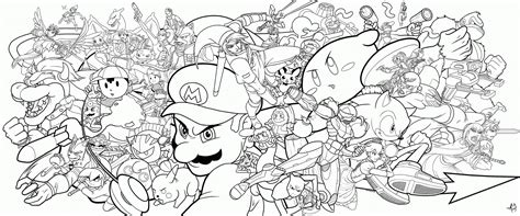 There are several games, including mario brothers, super mario bros. Super Smash Bros Coloring Lesson | Kids Coloring Page ...