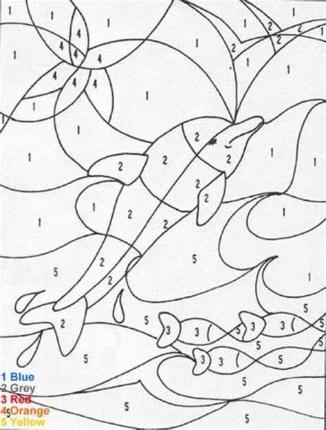 175+ color by number coloring pages to print & color. Color by Numbers - Animal Coloring Pages for Kids (part I ...