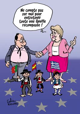 Pendant la première guerre mondiale, la caricature, présente dans les journaux satiriques, prend un ton résolument polémique, agressif, et alimente la propagande. Couple franco-allemand ou famille européenne ? | Contrepoints