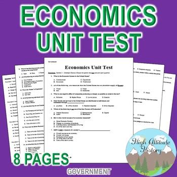 Coso enterprise risk management (erm) framework. Economics Test (Government) by High Altitude History | TpT