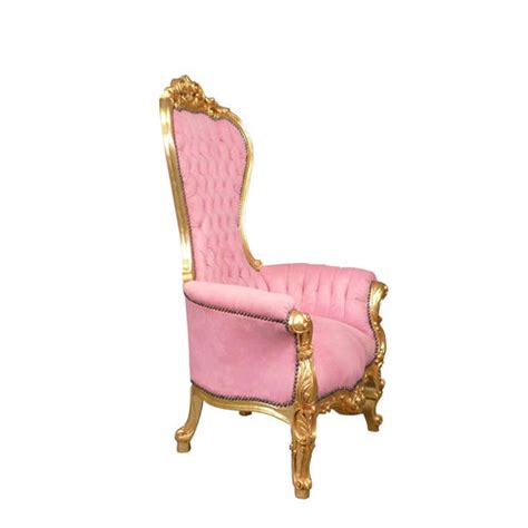 Der bleibt in einem hellen rosa geradezu auffällig und paart modernität mit barock und nostalgie in einem. Rosa Barock Thron Stuhl - Barocke Möbel