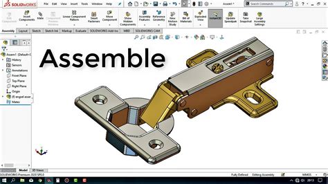 Walaupun butuhnya cuma satu engsel, tapi beli minimal harus sepasang. Cara assemble Engsel Sendok # Solidworks Tutorial Untuk ...