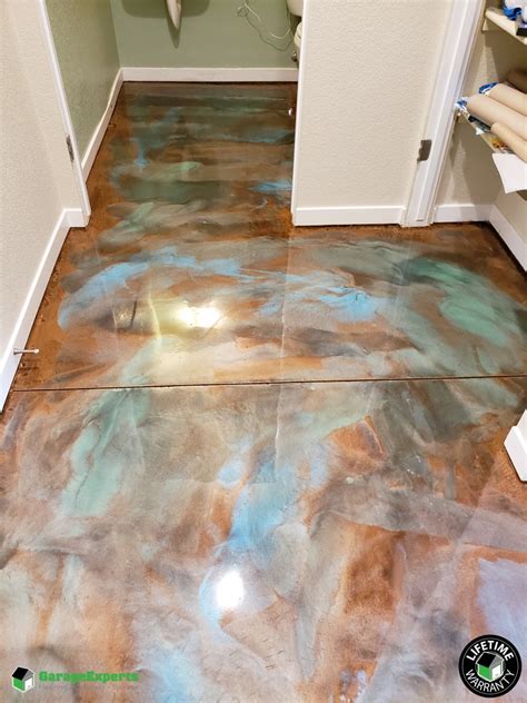 An epoxy floor coating is an incredibly durable because a metallic epoxy floor system in las vegas offers such dazzling effects and brilliant colors, it's often used as a focal point in commercial properties. Metallic Epoxy Floor Installed in Aurora, CO | Garage ...