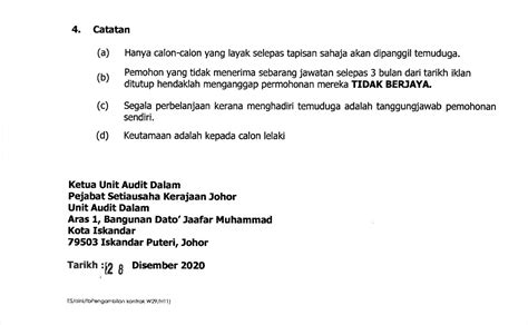 Berita baik kepada mereka yang berminat dan ingin berkerja di dalam sektor awam. Jawatan Kosong di Pejabat Setiausaha Kerajaan Negeri Johor ...