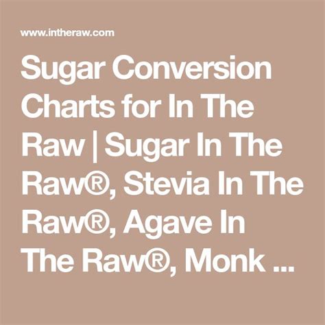 Carbohydrates will break down into sugar in your body. Pin by HCJanson on Refined Carb diet in 2020 | Sugar conversion chart, Stevia, Conversion chart