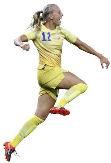 Blackstenius opened the scoring in the 25th minute when she glanced a header across goal and into the net from a sofia jakobsson cross. Stina Blackstenius football render - 28919 - FootyRenders