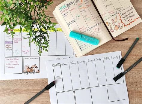 Free for individual and commercial use. Free Weekly Planner Printable Mockup - Free Mockup