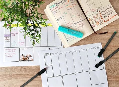 Download Free Weekly Planner Printable Mockup - FreeMockup