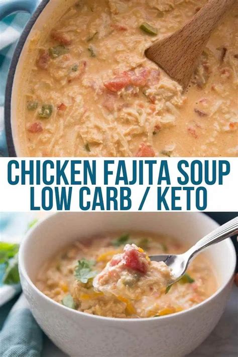 This chicken fajita soup is low carb and keto! Low Carb Chicken Fajita Soup {Keto Friendly} | Recipe in ...