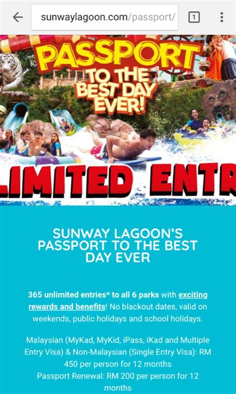 Know sunway lagoon (kuala lumpur) entry fees. Harga Tiket Sunway Lagoon 2018