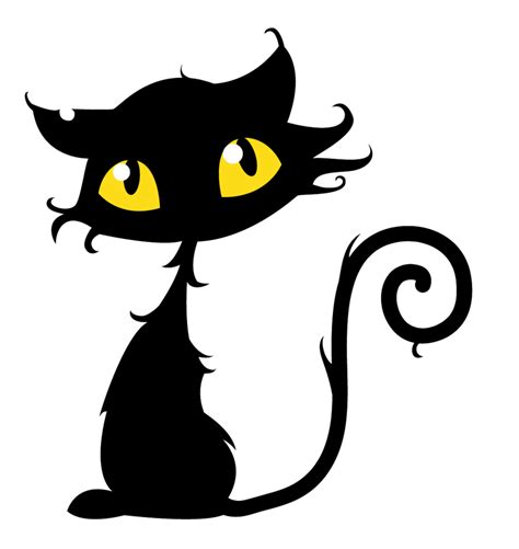 Cute black vector cat icon. Halloween Black Cat Clipart - Clipart Bay