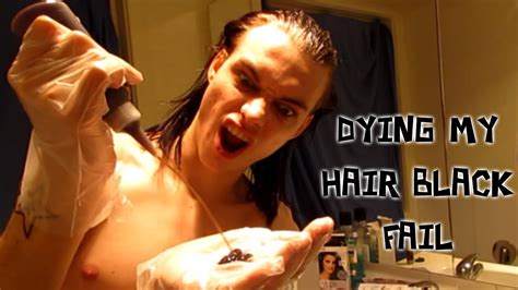 I've been dying my hair pitch black for about a year now. DYING MY HAIR BLACK.....FAIL - YouTube
