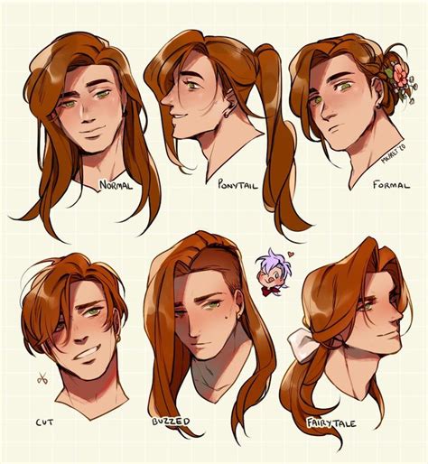 Closed source # become ethereal: Stardew Valley art > Elliott with alternate hair styles ...