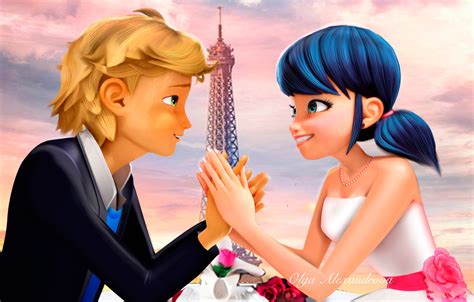 Fanart romantic sam and cat kiss. Miraculous Ladybug romantic fan art - YouLoveIt.com